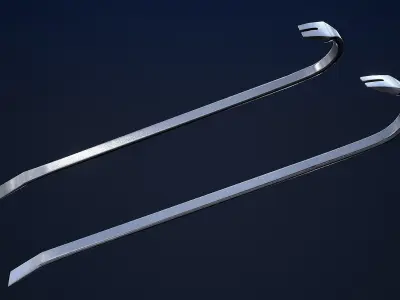 Crowbar 1 Plus 1 PBR Game Ready Low-poly 3D model