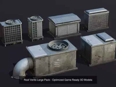 Roof Elements Pack - Industrial Props Collection purchase