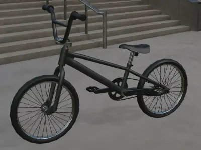 BMX 3D Full Custom RIG Low-poly 3D model