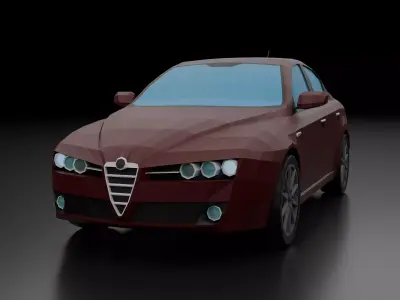 ALFA ROMEO 159 Saloon 2004-2011 Low-poly 3D model