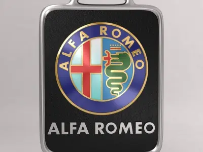 Alfaromeo car logo keychain 3d model  3D model