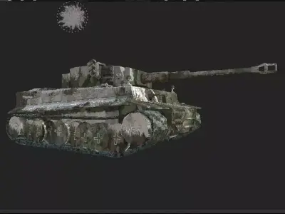 Tiger Tank Low-poly 3D model