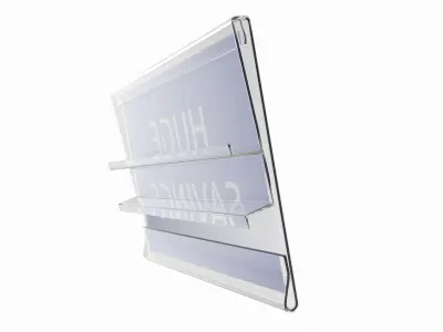 Store hinged flip up sign holder 3D model