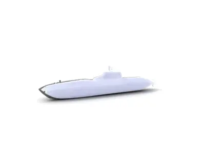 Camouflage Submarine model pack Low-poly 3D model