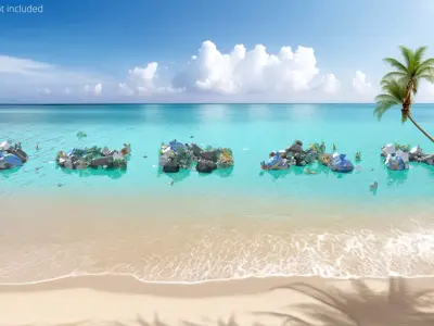 Trash Word Formation on Water Surface 3D model