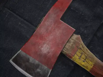 Old Fire Axe Low-poly 3D model