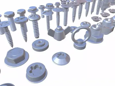 Bolts 3D model purchase