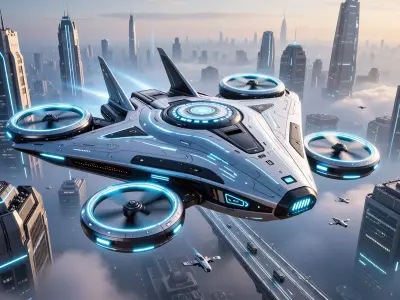 futuristic aircraft 3d model 3D model
