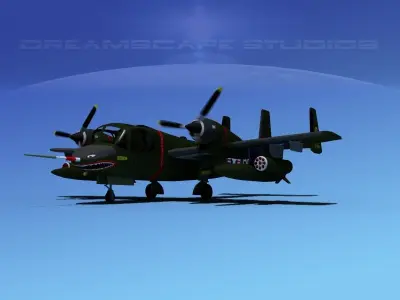 Grumman OV-1D Mohawk V03 3D model