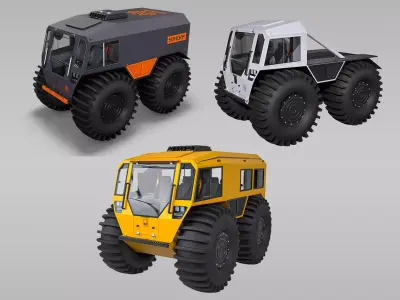 Sherp Collection bulldozer 3D Model Pack