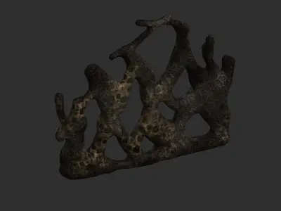 Bony Wall 1 - Spider Low-poly 3D model