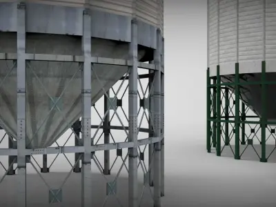 Silo Lowpoly Free low-poly 3D model
