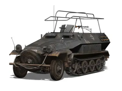 SDKFZ 251 3 - Ausf B - Communications Vehicle - 8PD 3D model