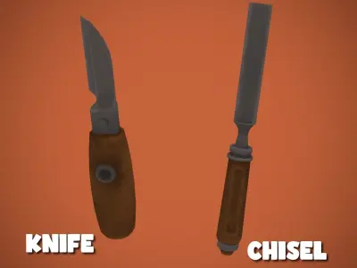 Adventurous - Tools Low-poly 3D model