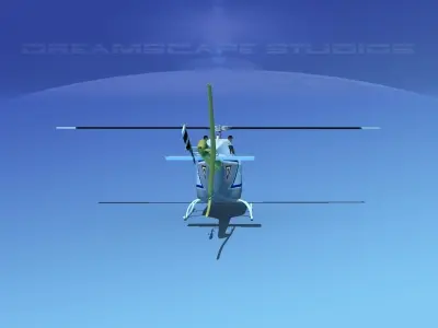 Bell OH-58B Mexican Air Force 2 3D model