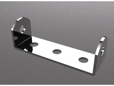 Double angle strip 3x1x1 Holes - Meccano part Free 3D model