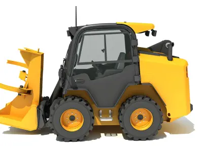 Skid Steer Loader Tree Cutter 3D model
