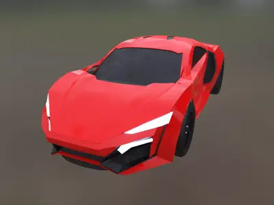 Lykan Hypersport From W motors Low-poly 3D model
