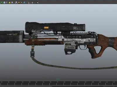 Maverick Gun Low-poly 3D model