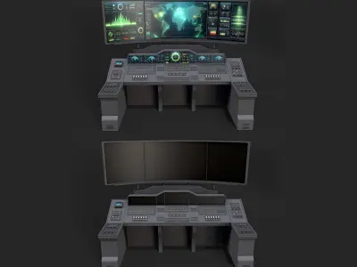 Control Desk Collection 3D Model Pack