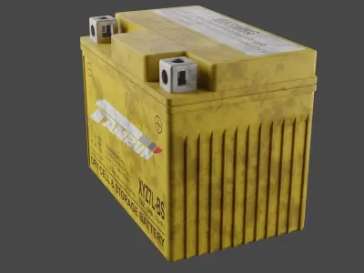 Motorcycle Battery Dust Low-poly 3D model get