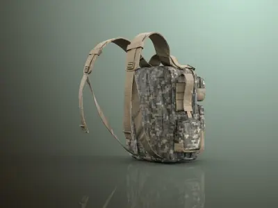 Military Backpack 02 Free 3D model