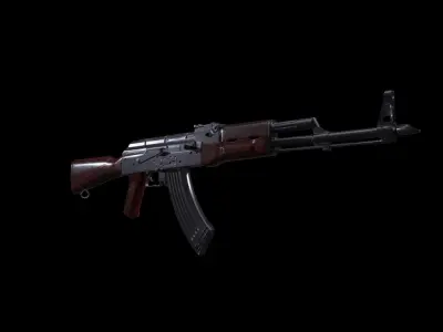 Ak 47 Low-poly 3D model 4