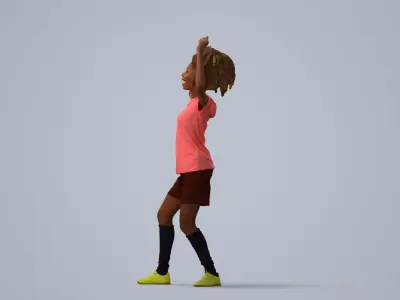 00498Harper006 - Adult Black woman exercising in summer 3D model