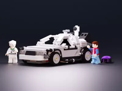 Delorean MC12 Back to the futur Lego  3D model