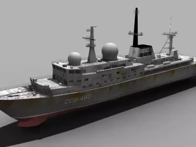 BALZAM SHIP Low-poly 3D model