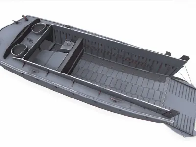 Landing Craft Mechanized LCM Low-poly PBR Low-poly 3D model