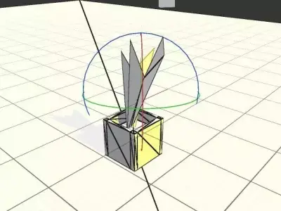 Grass plant Low-poly 3D model