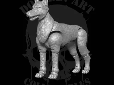 Rex Standard Dog Full Action figure STL Files 3D print model