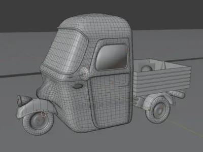 Cartoon Car Low-poly 3D model