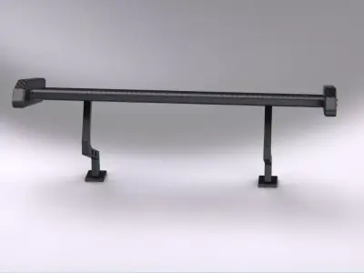 Carbon spoiler automotive style sedan 3D model
