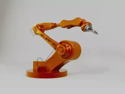 Industrial robot  Low-poly 3D model
