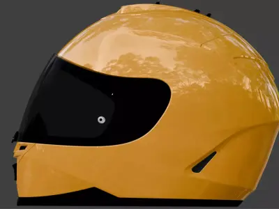 Motorcycle Helmet  Low-poly 3D model