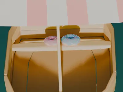 Cute Wooden Boat 3D model