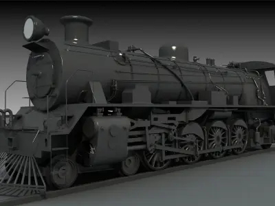 steam locomotive rsh 3D model