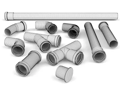 Sewer pipes vol 01 3D model