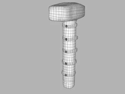 Low Polly hammer Free low-poly 3D model