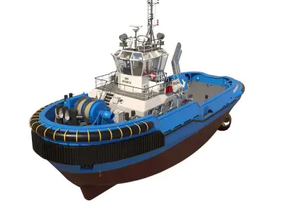 Tugboat  hquality 3D model