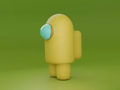 AmongUs Model robot with eye 3D model