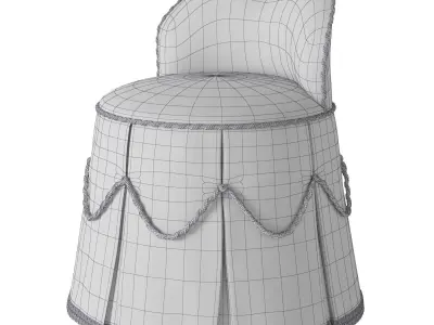 Vanity Stool Mason art Low-poly 3D model