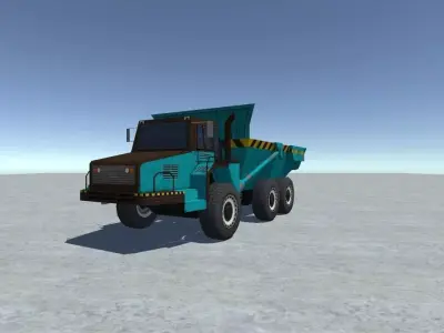 Industrial Truck 3 Low-poly 3D model