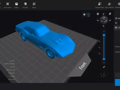 Chevrolet Corvette ZR1 1970 STL Low Poly Realistic Car 3D print model