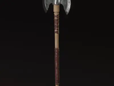 Viking Axe pack PBR Low poly game ready Low-poly 3D model