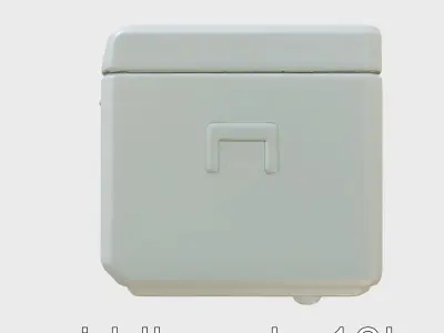 Emergency Medical Storage Chest with Movable Shelves Low-poly 3D model