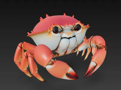 Crab Realistic 3D Model - Low Poly Realistic Low-poly 3D model