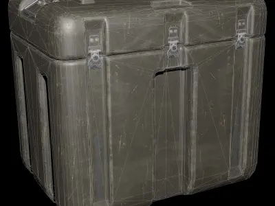 Military Box Low-poly 3D model